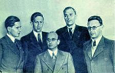 Keres, Smyslov, Reshevsky, Euwe, Botvinnik at the time of match-tournament 1948.
